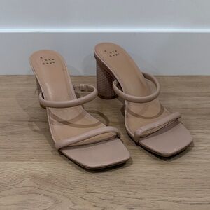 A New Day Women's Nude Block Heel Sandals